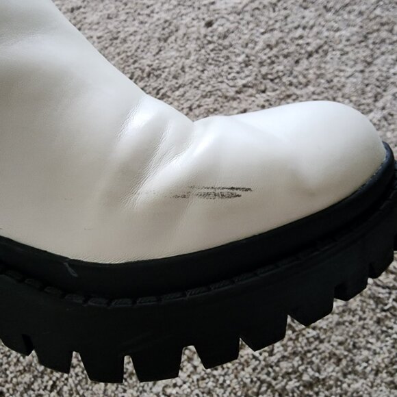 Simply Vera Vera Wang Black and White Slip on Combat Boots - Picture 9 of 11